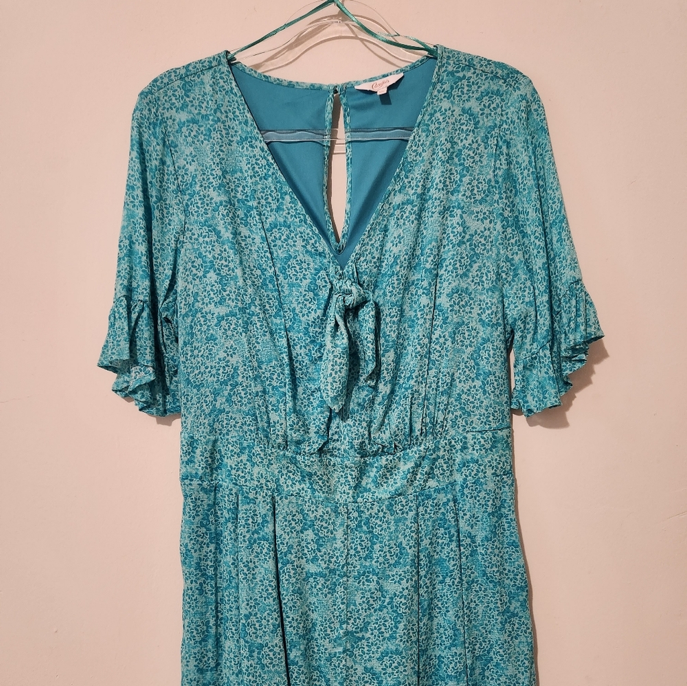 Candie's floral aqua romper